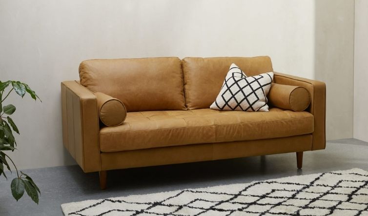 24 Best Slimline Sofas For Small Rooms, Shallow Depth Leather Sofa