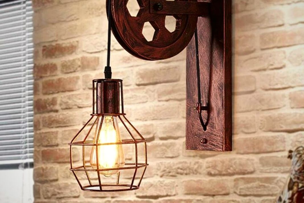 Loft Pulley Wall Sconce
