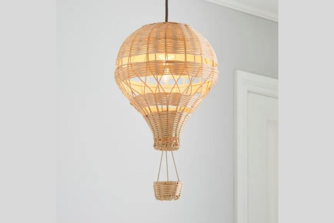 Hot Air Balloon - Pendant Natural Woven Lamp Shade